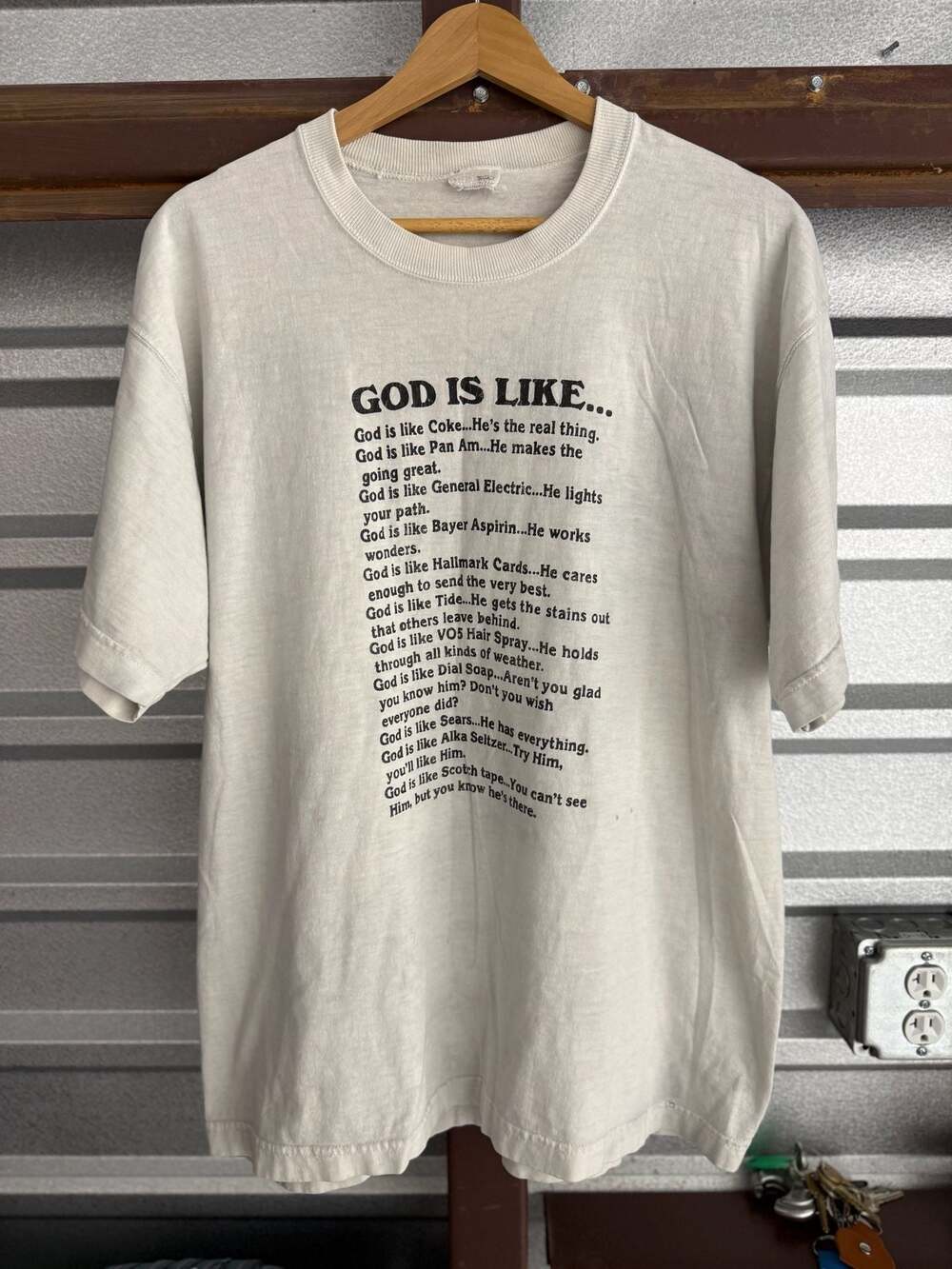 Vintage 90s God is Like... Religious Christian Jesus T-Shirt